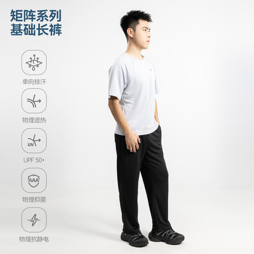 单导基础抽绳长裤卫裤速干跑步透气宽松束脚直筒运动休闲 商品图5