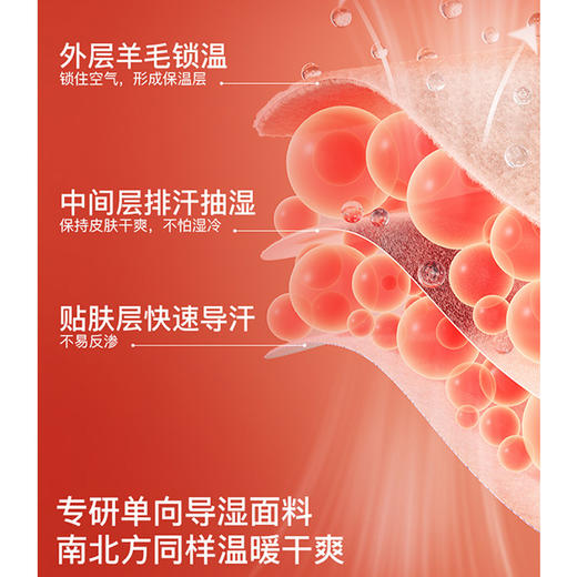 【E】likeuu儿童保暖衣套装丝绒红（轻暖&倍暖&倍暖礼盒） 商品图1