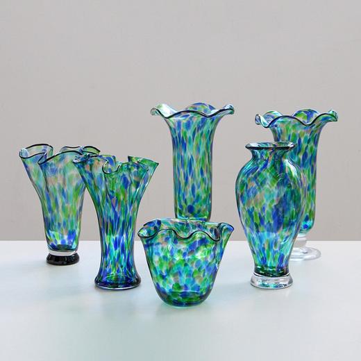 新中式复古琉璃花瓶餐桌高级感艺术软装居家轻奢渐变水培装饰花瓶 商品图3