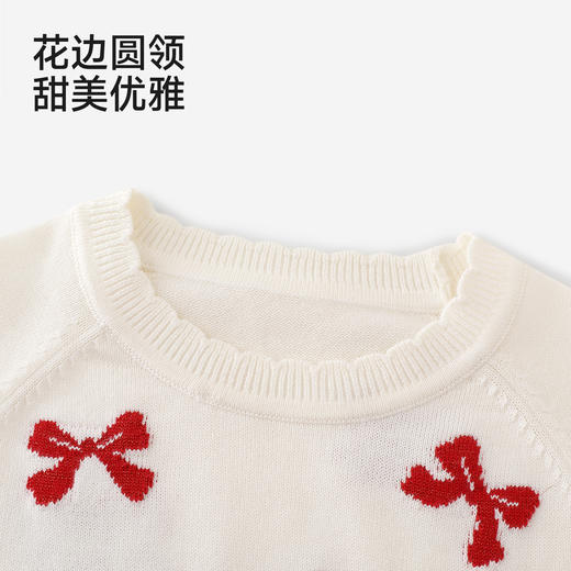 【轻盈网纱】英氏童装女宝宝长袖连衣裙抓周裙超好看红色生日裙可爱网纱蓬蓬裙 商品图3