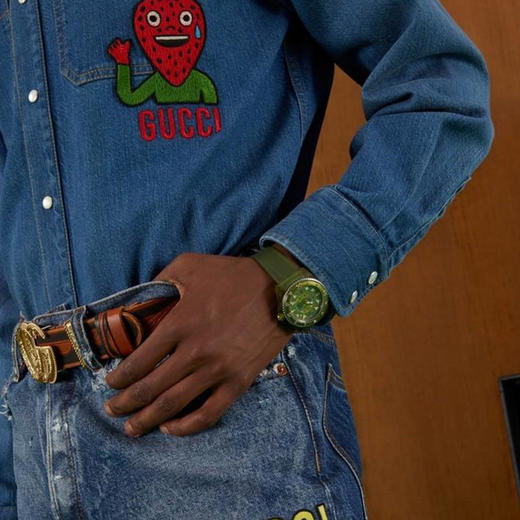 【GUCCI古驰 Dive系列腕表】 自动机械机芯 PC塑料表带 40mm 绿色表盘 男表 商品图3