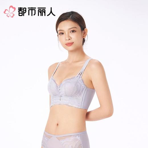都市丽人内衣塑身内衣A杯加加厚B杯中厚文胸蕾丝内衣5/8杯内衣四排四扣无钢圈LJC1C8 商品图1