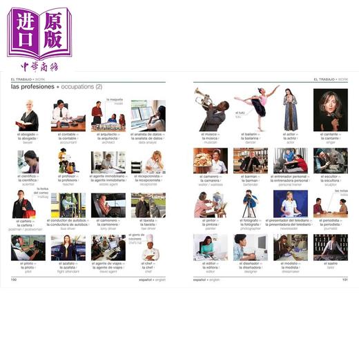【中商原版】西语学习工具书2册 DK双语图解词典西班牙语英语+西班牙语短语手册Spanish English  Bilingual Visual Dictionary 商品图2