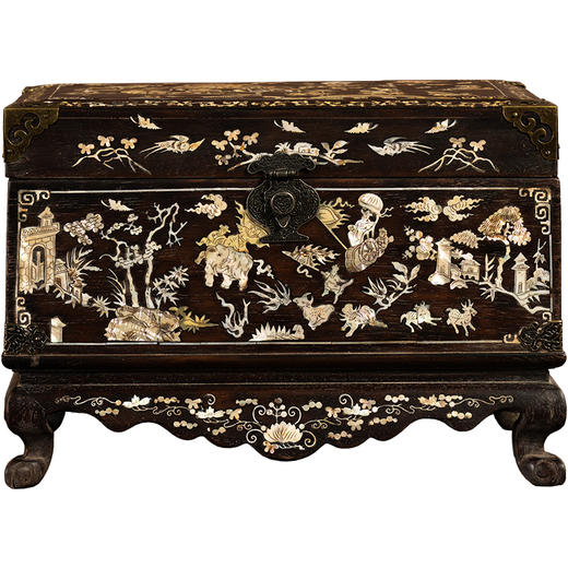 清	红木嵌螺钿人物故事文房箱 商品图5