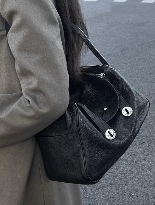 代工厂高品质琳迪to荔枝纹纯牛皮自然摔百搭包包 商品图14