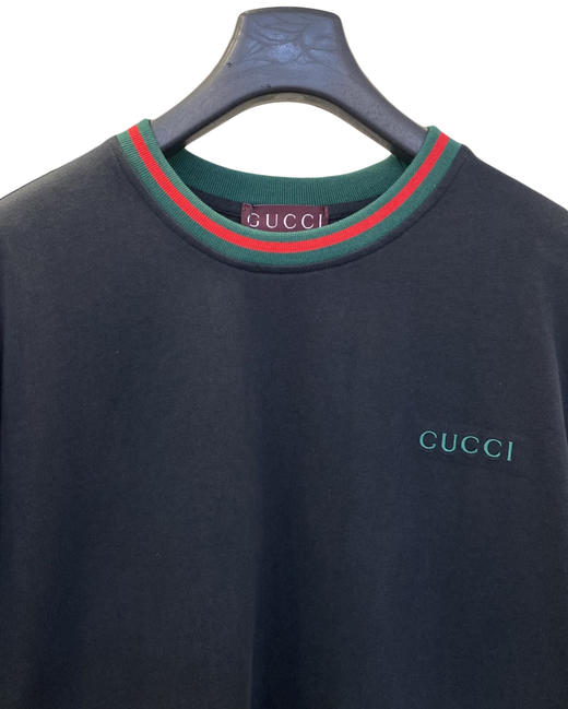 中性款刺绣彩边短袖T恤he012 商品图2