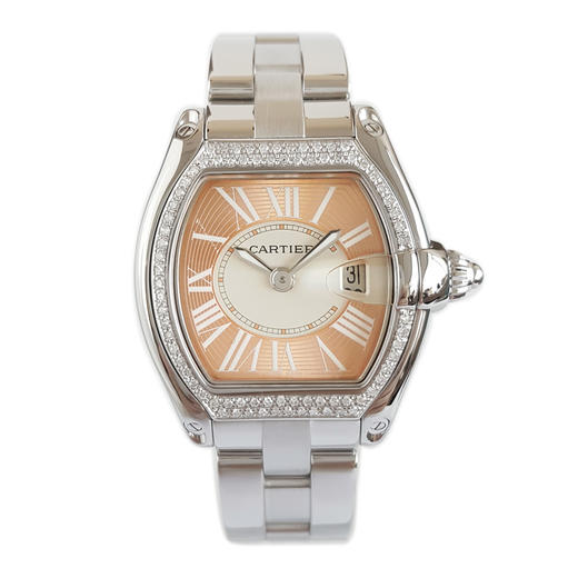 【95新】CARTIER  卡地亚W62054V3石英机芯日期显示32*37MM（女款）跑车系列精钢；后镶钻石 241225TJ20 商品图0