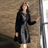 奢姿大码女装2025冬季减龄钉珠镂空连衣裙胖妹妹时尚丝绒拼接裙子3254803786 商品缩略图2