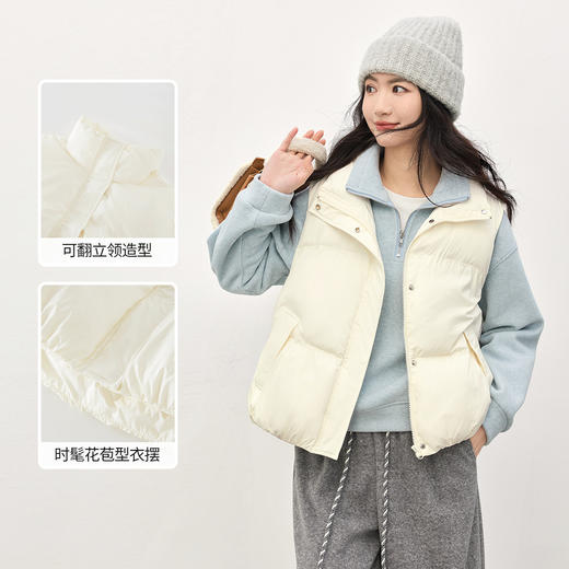 【12/31新品】熙世界巨好看厚实保暖棉服马甲女款外穿冬季叠穿背心马夹棉衣外套 商品图1