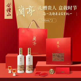 会稽山官旗  二十年陈酿花雕酒国潮兰亭双瓶礼盒500ml*2新春高端礼盒