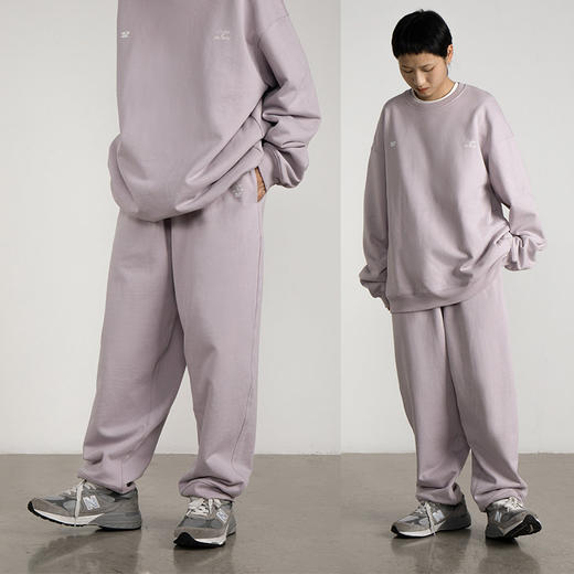 CryingCenter 脏紫色Cityboy针织运动裤重磅宽松休闲小logo哭喊 商品图0
