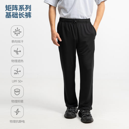 单导基础抽绳长裤卫裤速干跑步透气宽松束脚直筒运动休闲 商品图2