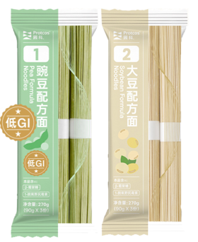 【预售1月4日左右发货】低GI 高蛋白高膳食纤维 轻主食  1号豌豆+ 2号大豆配方面 圃科配方面