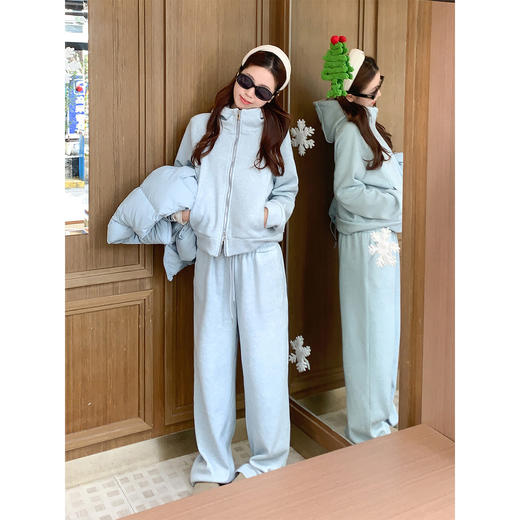 <曾小咸推荐>韩系卫衣外套休闲裤马甲三件 商品图3