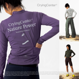 CryingCenter 弹力骑行服小领拉链开衫休闲通勤防晒凉感 哭喊中心