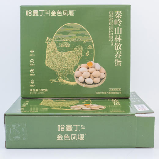 哈曼丁 金色凤堰（爱心助农）秦岭山林散养蛋 30枚/（箱） 商品图0