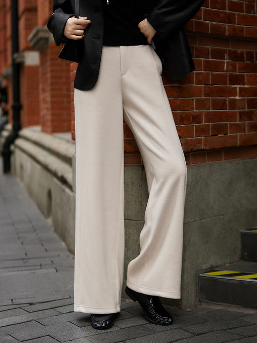 【阔腿细条纹西装裤 下单即赠质感皮带】秋冬新款 高腰阔腿修饰各种腿型显瘦显高 触感顺滑舒适 竖条纹质感面料高级时髦 百搭利器一裤多穿 商品图1