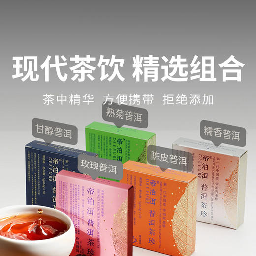 【普洱茶珍】纯茶饮 高倍普洱精华 甘润清爽 多口味畅饮 商品图0