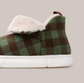 【焕新外穿棉鞋】舒适，高帮防风，卡其格、绿格纹棉拖鞋冬季室内家居，包跟棉鞋，加绒保暖，外穿高级感！ 商品图6