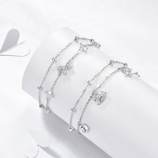 【足银|新年限定】卡蒂罗KADER 马上好运双层手链/马上来财双层手链 新中式经典生肖可爱小马本命年平安轻奢通勤百搭显白小众原创设计拼接链 商品图5