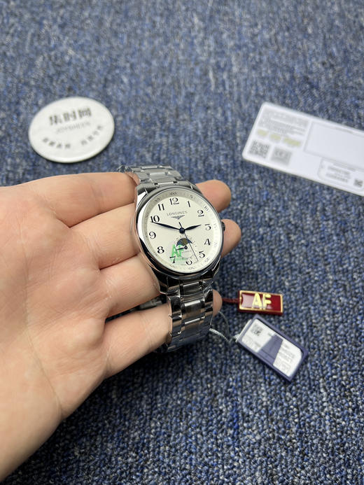 AF浪琴名匠月相系列 四针月相 名匠月相40mm 经典数字面 自动机械 男士腕表 商品图2