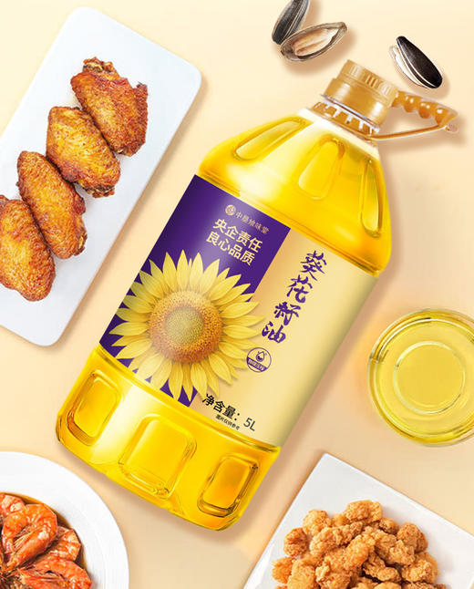 中垦飨味堂 葵花籽油5L 商品图2