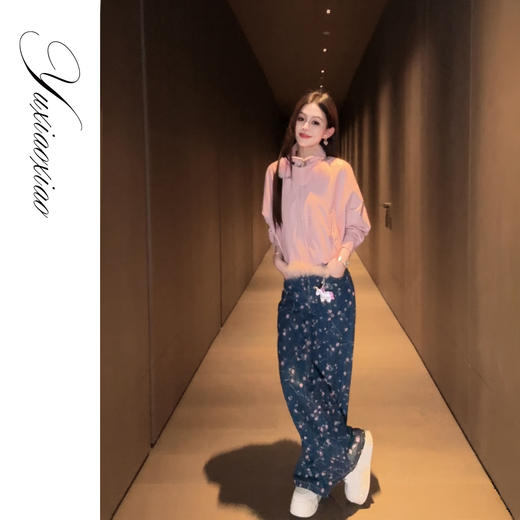 余潇潇【派克情书】立领蝙蝠袖可拆卸狐狸毛球领袢90绒皮衣羽绒外套 商品图4