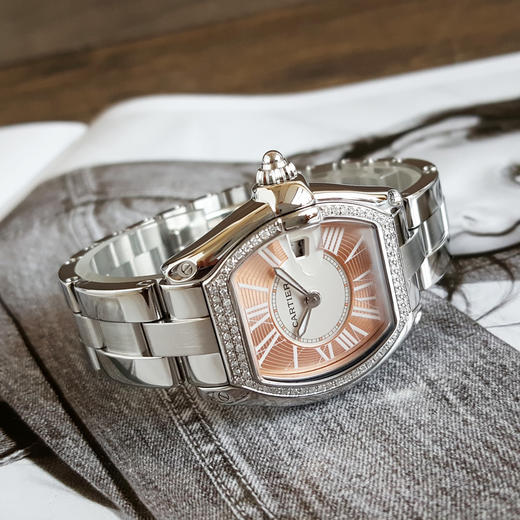 【95新】CARTIER  卡地亚W62054V3石英机芯日期显示32*37MM（女款）跑车系列精钢；后镶钻石 241225TJ20 商品图5