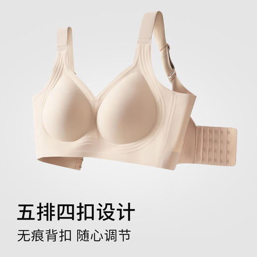 412402奢姿大码女装2025三重果冻提拉包容光面胸罩胖妹妹时尚无痕内衣 商品图4