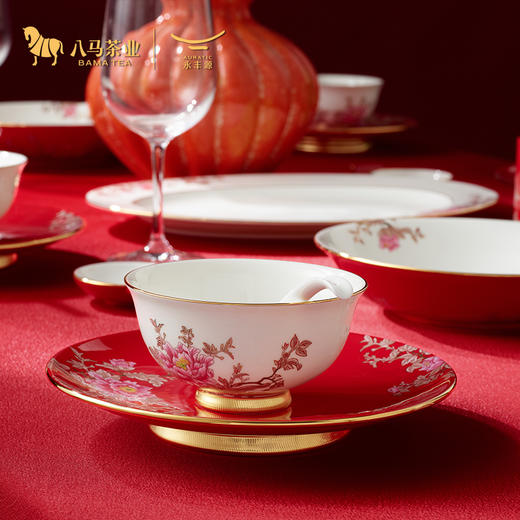 八马茶业茶具 | 新年礼-抱春红32头餐具(6人位) 商品图2