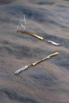 Beatriz Palacios 银镀金巴洛克珍珠发夹