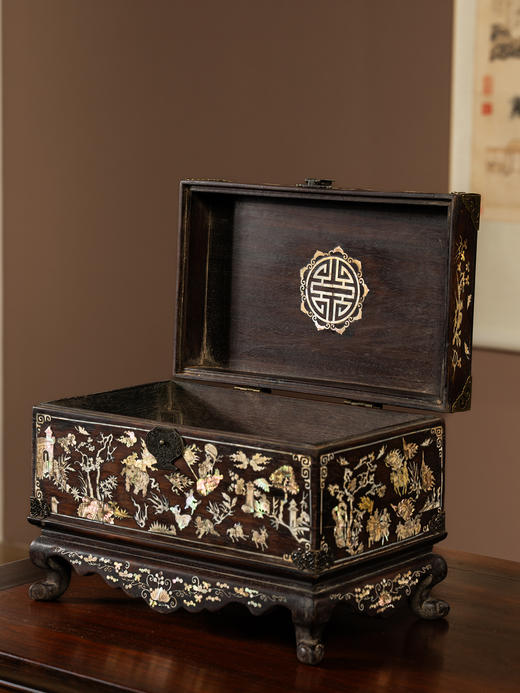 清	红木嵌螺钿人物故事文房箱 商品图2