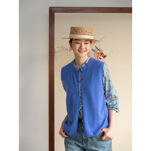 牧衣游原创阿尔巴斯纯山羊绒毛织马夹 福利款 森语不支持会员折 商品图2