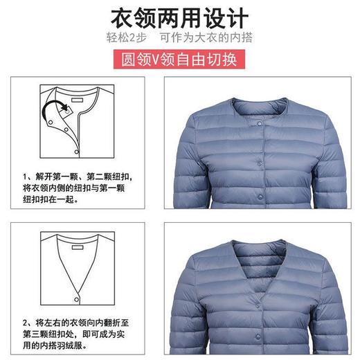 【女款轻薄羽绒服】90%含绒  轻暖便携 防水防寒 时尚叠穿羽绒服 商品图1