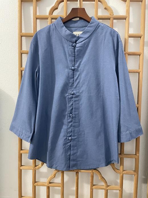 「断码清仓」男士棉麻国风新中式八分袖上衣衬衫DZQC-107 商品图5
