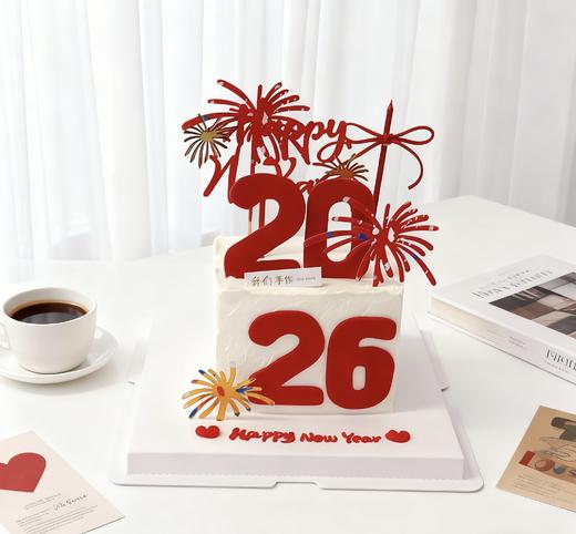 2026新年元旦方形烟花蛋糕-低糖处理无添加 商品图2