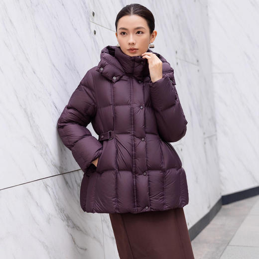 「自」全新升级【铂金会员809/天猫1089/差价280】(02205)洛诗琳气质一手长羽绒服2025冬季新款修身显瘦收腰加厚外套 商品图0