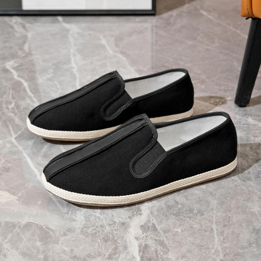 本草布鞋 双龙款皮布搭配 商品图0