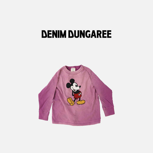 日本DD童装 DENIM DUNGAREE 迪士尼联名米奇贴布长袖T恤 商品图3