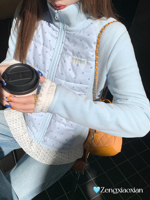 <曾小咸推荐>现货秒杀 ！微信超特价！韩系立领波点棉服外套 日常219.99 立减90 秒杀129.99！！ 商品图12