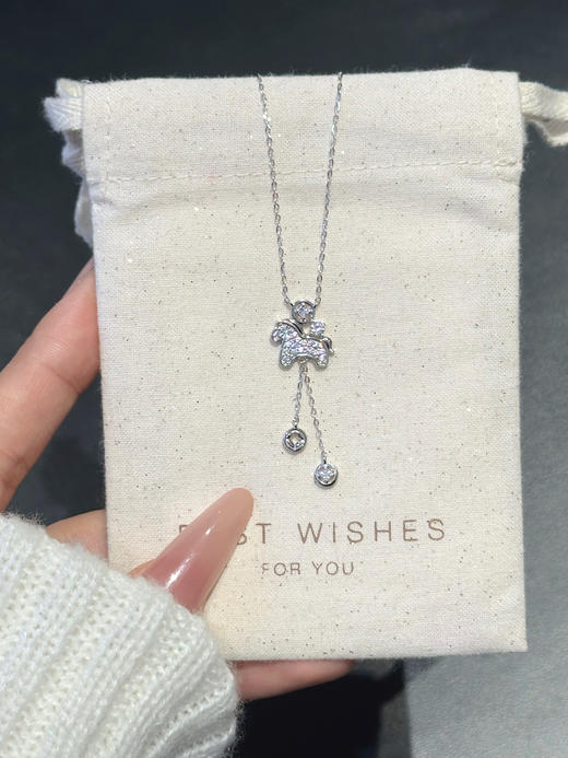 【新年限定】 卡蒂罗KADER  马上有钱项链/幸运钱币小马项链 925银/足银999生肖本命年闪耀吸睛吊坠马上来财转运锁骨链 百搭通勤时尚设计 商品图6