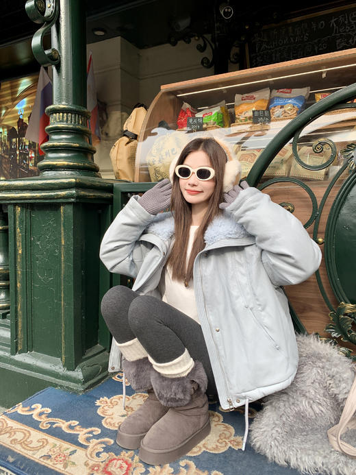 <曾小咸推荐>现货秒杀 ！微信超特价！毛领PU皮保暖羽绒服 日常729.99 立减370 秒杀359.99！！ 商品图7