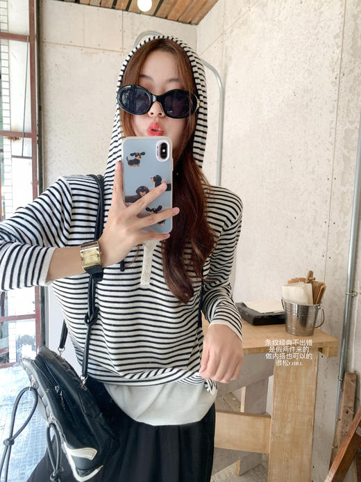 <曾小咸推荐>现货秒杀 ！微信超特价！韩系2色假两件长袖T恤 日常119.99 立减40 秒杀79.99！！ 商品图5