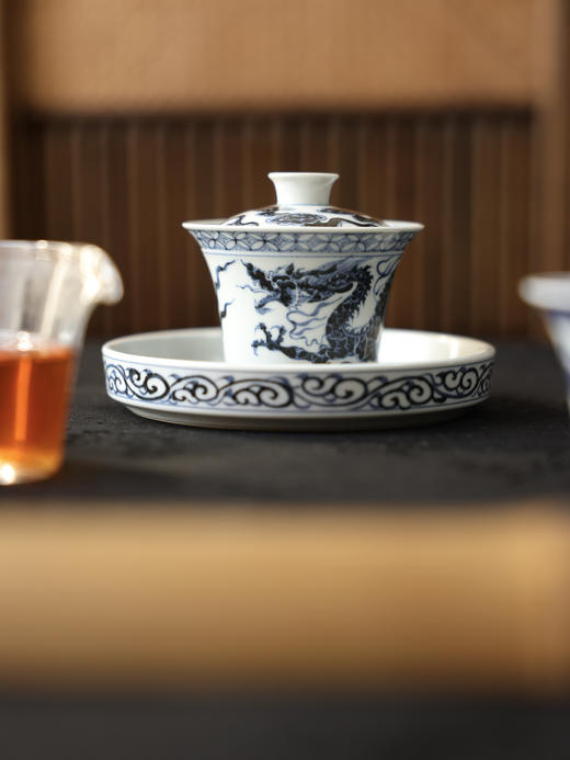 【元岚堂】元青花龙纹马蹄二才盖碗满容约150c 商品图13