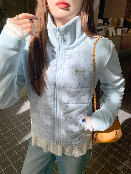 <曾小咸推荐>现货秒杀 ！微信超特价！韩系立领波点棉服外套 日常219.99 立减90 秒杀129.99！！ 商品图5