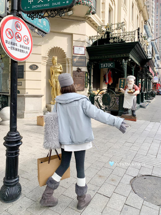 <曾小咸推荐>现货秒杀 ！微信超特价！毛领PU皮保暖羽绒服 日常729.99 立减370 秒杀359.99！！ 商品图10