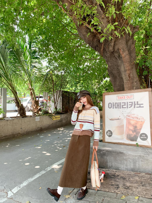 <曾小咸推荐>现货秒杀 ！微信超特价！韩系撞色条纹毛衣 日常159.99 立减70 秒杀89.99！！ 商品图8