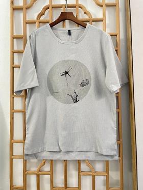 「断码清仓」男士棉麻中式禅意短袖T恤DZQC-109