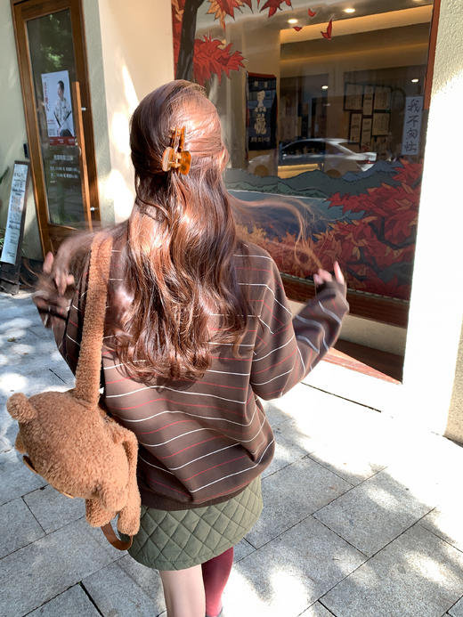 <曾小咸推荐>现货秒杀 ！微信超特价！棱形半裙 日常139.99 立减70 秒杀69.99！！ 条纹加绒卫衣 秒杀89.99！！ 商品图6