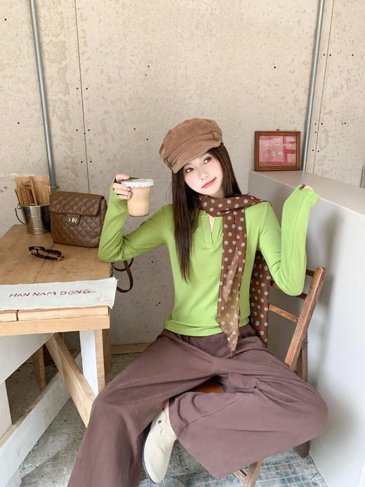 <曾小咸推荐>现货秒杀 ！微信超特价！3色v领长袖T恤 日常109.99 立减50 秒杀59.99！！ 商品图10